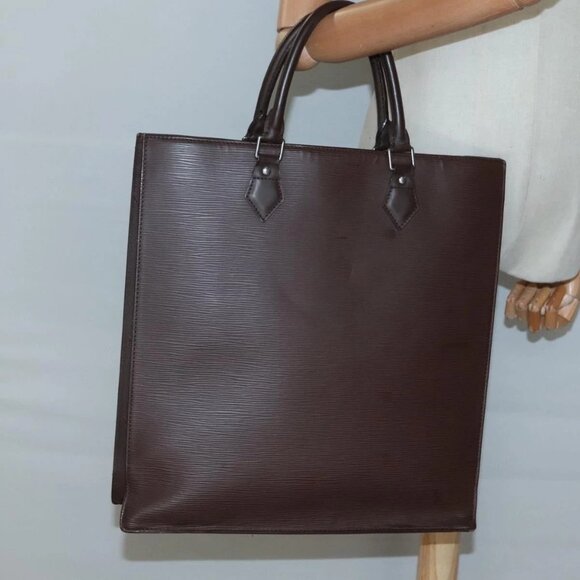 LOUIS VUITTON Epi Sac Plat Hand Bag Mocha - Picture 15 of 16